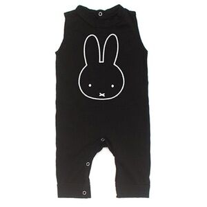 6/12 and 3/6 KIRA bunny smiley rompers- black